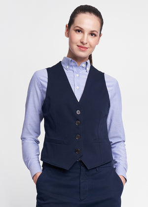 Cotton Vest Navy