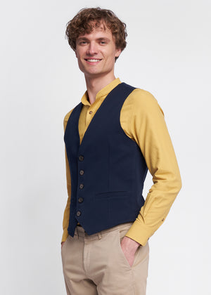 Cotton Vest Navy
