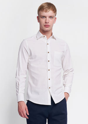 Greenwich Organic Twill Shirt Natural White