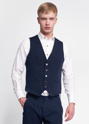 Cotton Vest Navy