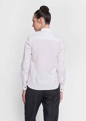 Greenwich Organic Twill Shirt Natural White