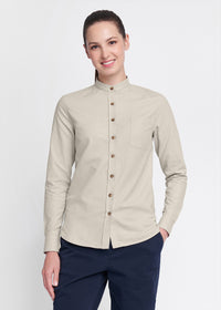 F Dark Sand Tan Button Down LS