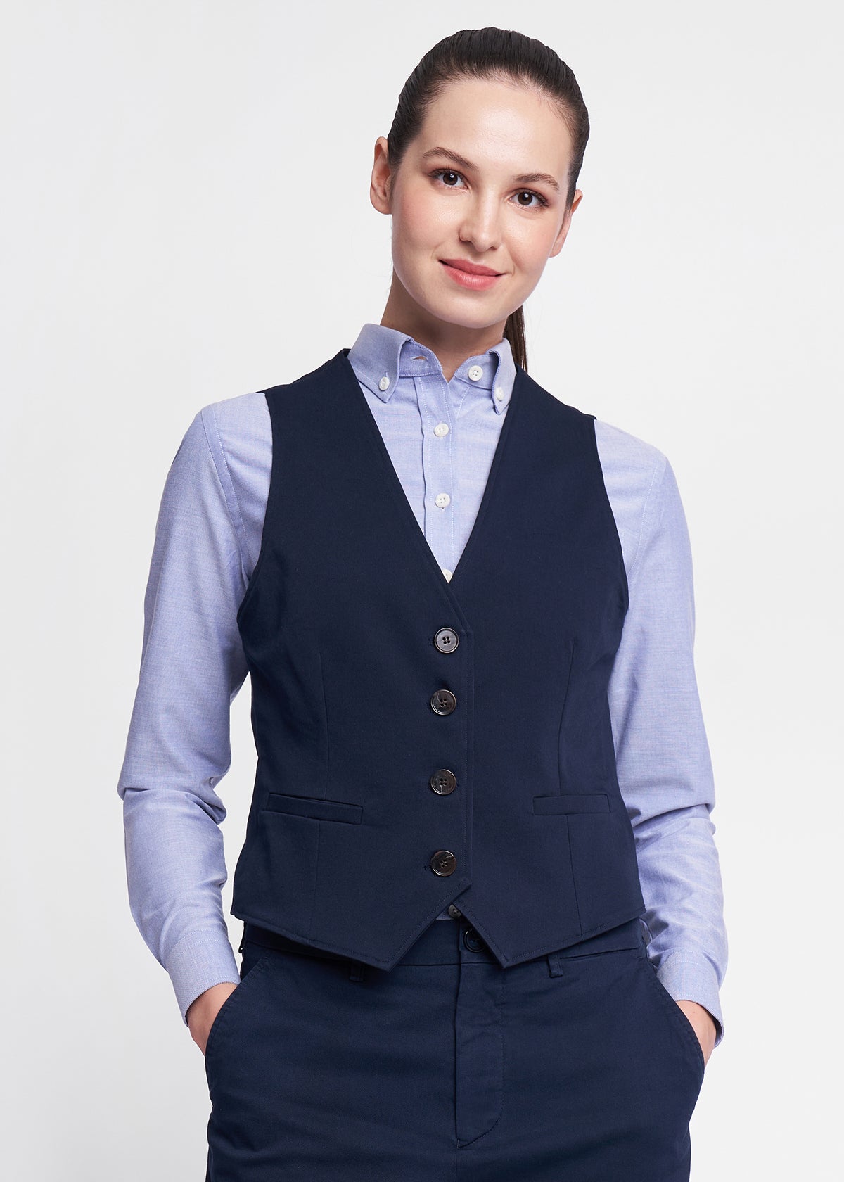 Cotton Vest Navy