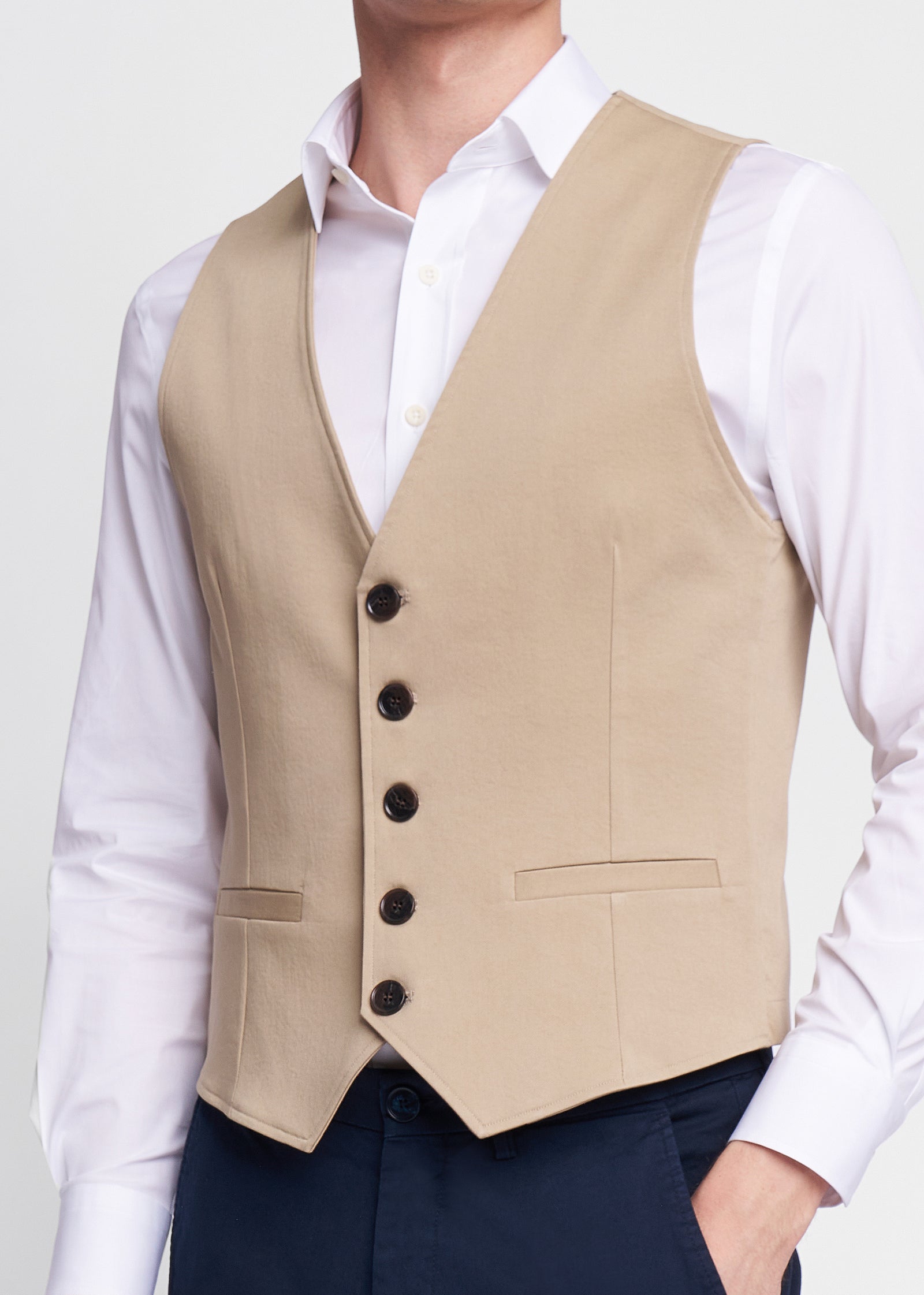 Cotton Vest Sand
