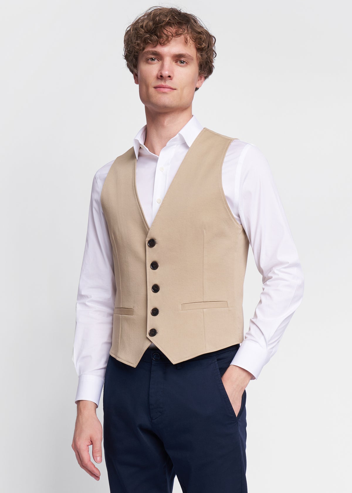 Cotton Vest Sand