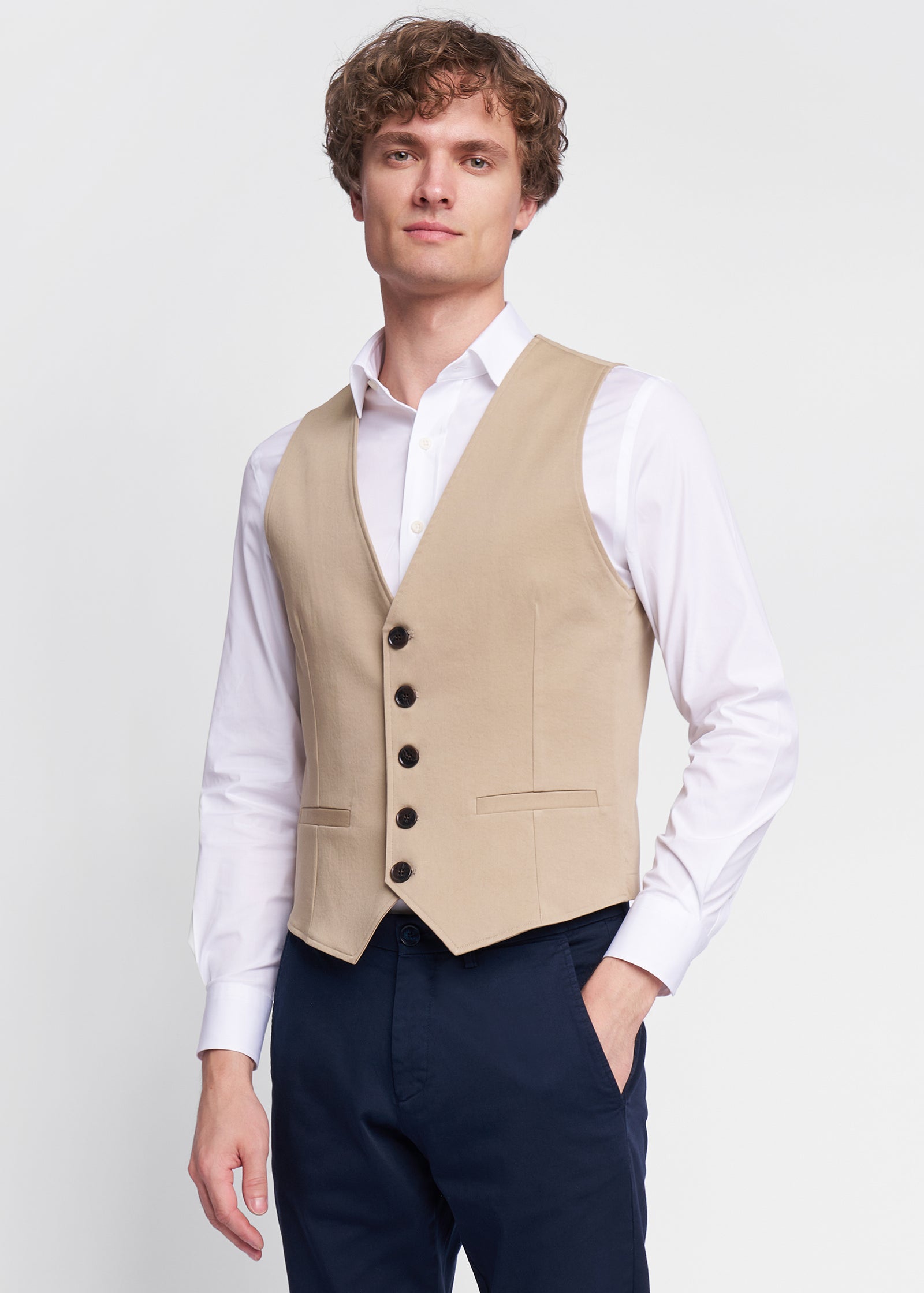 Cotton Vest Sand