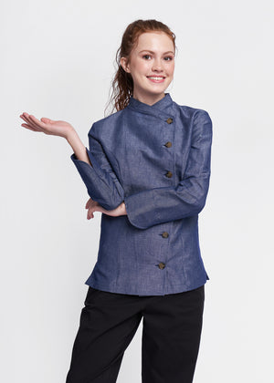 Chef Jacket Valencia Denim Look LS