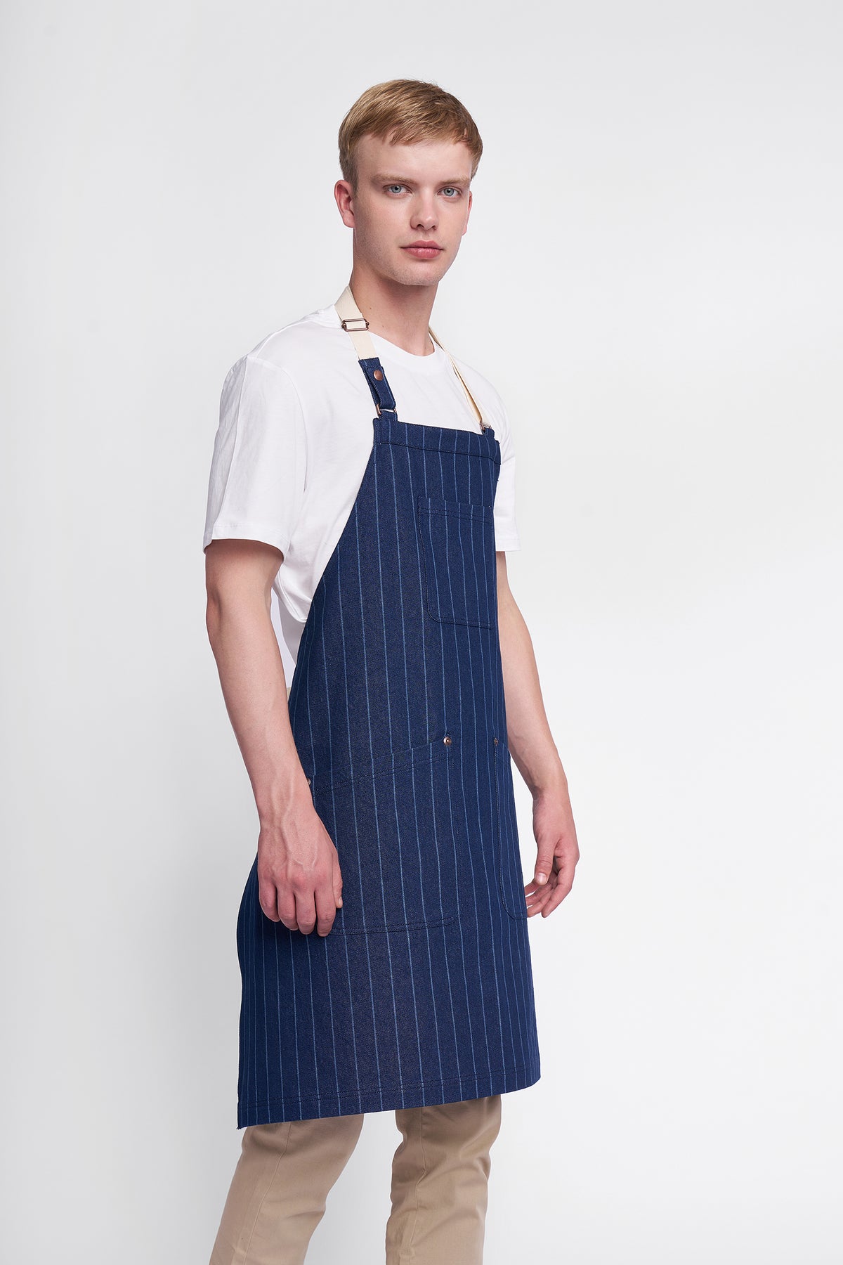 Oslo Halter Denim Apron