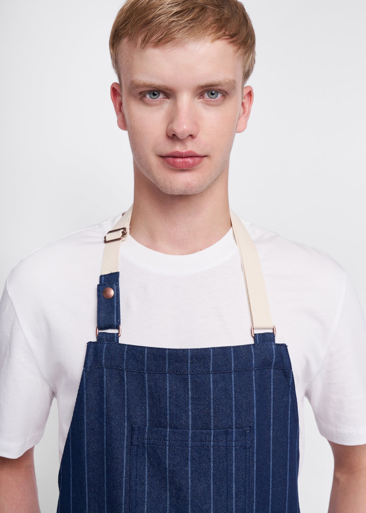 Oslo Halter Denim Apron