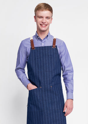 Oslo X-Back Removeable Leather Strap Apron