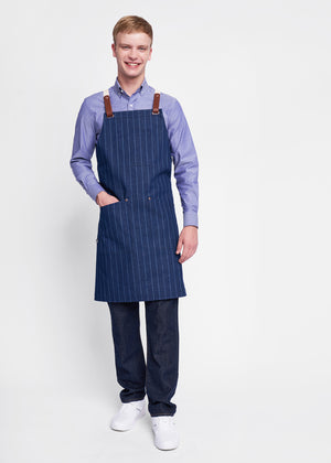 Oslo X-Back Removeable Leather Strap Apron