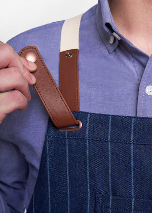 Oslo X-Back Removeable Leather Strap Apron