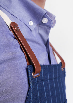 Oslo X-Back Removeable Leather Strap Apron