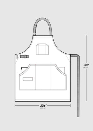 Boulder Cotton Canvas Utility Bib Apron in Dark Gray