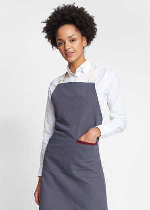 Denver Cotton Canvas Utility Halter Bib Apron