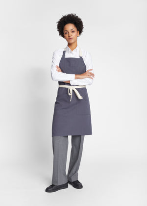 Copenhagen Cotton Canvas Halter (Neck Strap) Apron (Dark Gray)