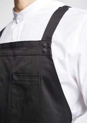 Milano Premium Twill Minimalist Cross-Back Apron in Black