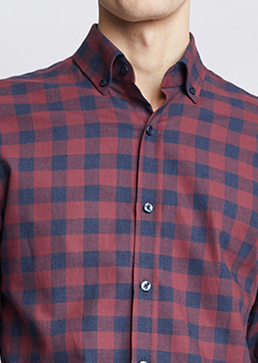 Buffalo Check Shirt Red & Navy