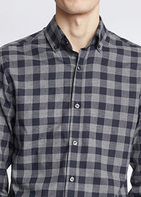 Gray- Navy Button Down Collar M 2