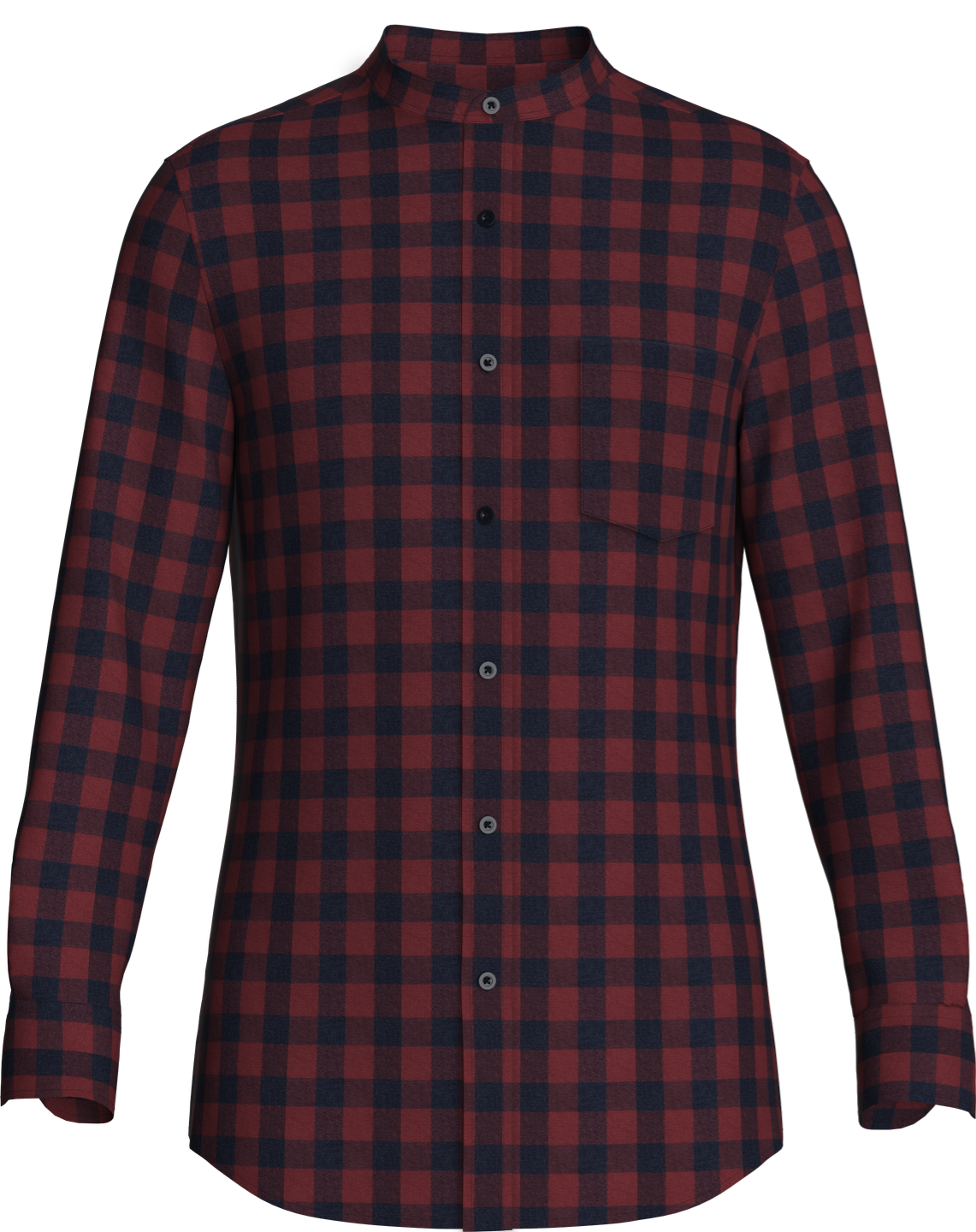 Custom Men's Red & Navy Buffalo Check Shirt