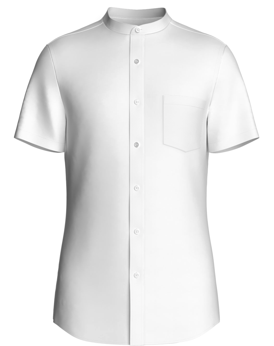 Custom Men's White Stretch Poplin Shirt