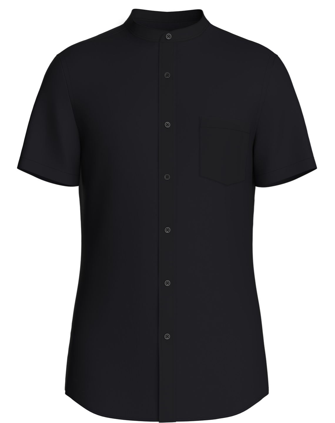 Custom Men's Black Stretch Poplin Shirt
